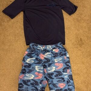 Cat & Jack Navy and Blue Dinosaur Pajama Set